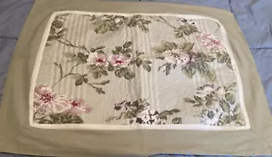 Pair of Laura Ashley Home Standard Pillow Shams Gray/Lavender Floral 100% Cotton - Picture 1 of 7