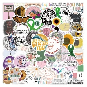 50 PCS Mental Health Awareness Stickers Decals Hydro Truck Yeti Free Shipping - Picture 1 of 6