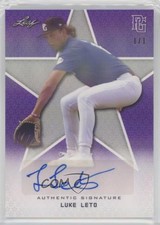 2020 Leaf Perfect Game National Showcase Purple 1/1 Luke Leto #BA-LL1 Auto nd3