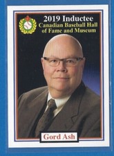 Gord Ash Canadian Baseball Hall of Fame card Toronto Blue Jays - 2019