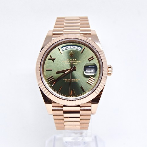 Rolex Day Date 40 NEW UNWORN Olive Green Anniversary Dial Box and Papers 2022