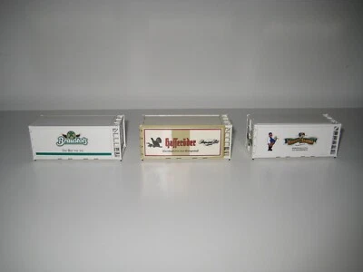 Roco H0 1809 - Set de 3 contenedores  Braustolz, Hasseröder, Böhmisch Brauhaus  - Immagine 1 di 4