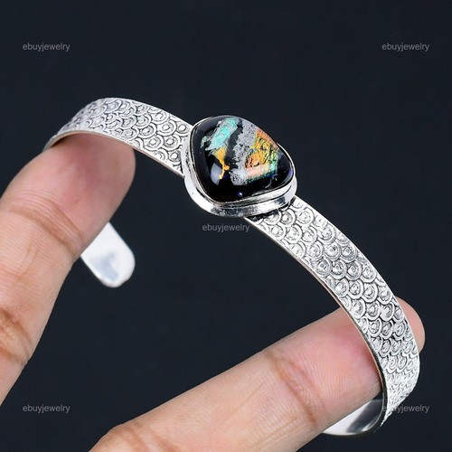 VALENTINO Regalo per il suo bracciale in vetro dicroico americano naturale regolabile argento 925