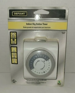 Defiant 24 Hour Indoor Big Button Timer 458205 15A/125V 1250W - Picture 1 of 3