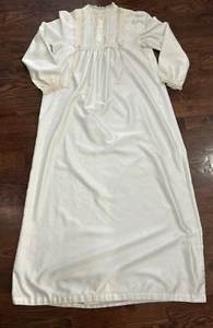 Vintage Christian Dior Lingerie Pink Night Gown Sz S Long Lace Crochet USA UNION - Picture 1 of 16