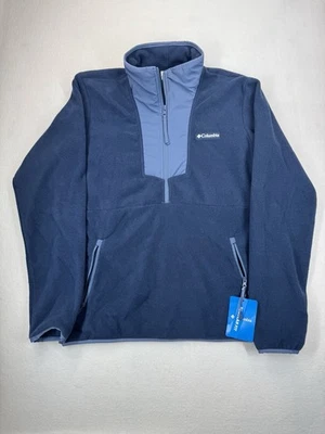 Columbia Para Hombre Sequoia Grove 1/2 Cremallera Vellón Azul Mediano Nuevo con Etiquetas Precio de venta sugerido por el fabricante $60 Foto 1 de 4