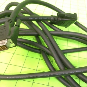 DVI 11.5 Ft Connectors Both Ends Cable Cord 20276 E87647 - Dg - Picture 1 of 4