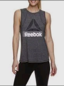 Canotta donna Reebok senza maniche atletica taglia L. grigia con logo nero - Foto 1 di 7