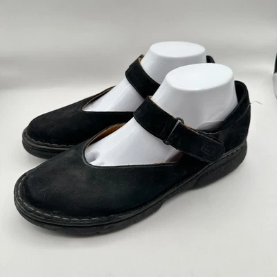 Wolky Mary Jane Zapatos Mujer EU 41 US 9-9.5 Negro Cuero Nobuck Cómodo Caminar Foto 1 de 4