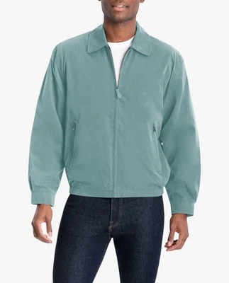 Chaqueta de golf London Fog para hombre castaño rojizo cremallera frontal azul claro talla grande NUEVA Foto 1 de 4