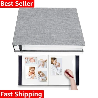 Álbum de fotos autoadhesivo 11x10,6 con cubierta de lino - Regalo ideal para el día de la madre” Foto 1 de 4