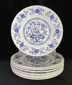 Enoch Wedgwood (Tunstall) Blue Heritage Dinner Plates 9 7/8 inches diameter EUC - Picture 1 of 11