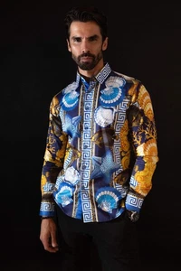 Barabas Herren Langarmshirt Strass Meerestiere Prints SPR233 - Bild 1 von 25