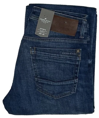 Cross Jeans ANTONIO W 32 L 34 Stretch Dark Mid Blue Relaxed Fit E161-132 1.Wahl - Bild 1 von 4