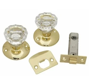 Lot Of 4 Belwith Products 214588 Passage Door Latch Set Glass Knobs 1148-PB - Picture 1 of 13