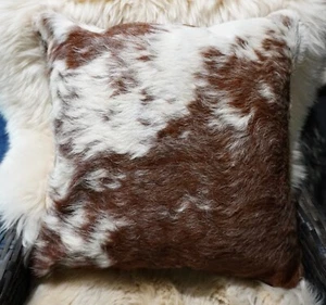 Cowhide Cushion - A Beautiful Roan Speckled 50CM Sq Cowhide Cushion Cover - - Picture 1 of 7