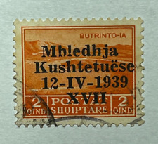 Albania Scott 300 Stamp - Lake Butrinto Overprint 1939 (Used) 31_49