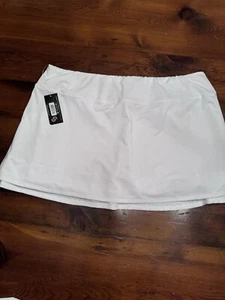 Cross Court White Tennis Skort Size XL Athletic Golf Pickleball White NWT $70 - Picture 1 of 12