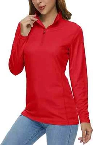 MAGCOMSEN Women's Shirts Long Sleeve 1/4 Zip UPF50+ UV Sun Protection Quick Dry  - Picture 1 of 6