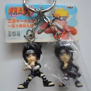 NUEVO RARO 2006 NARUTO - UCHIHA SASUKE + ITACHI (Akatsuki) llavero BAMPRESTO - Imagen 1 de 6