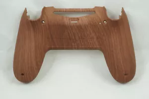 Wood Grain Soft Touch Back Replacement Shell For PS4 Controller - Picture 1 of 4