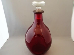 Vintage Cambridge Glass Pinched Ruby Red Decanter Pattern #1070 Scarce - Picture 1 of 5