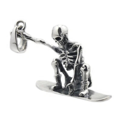 925 Пробы небо серфинга серфинга череп подвески панк ювелирных изделий 8B018D - Изображение 1 из 4