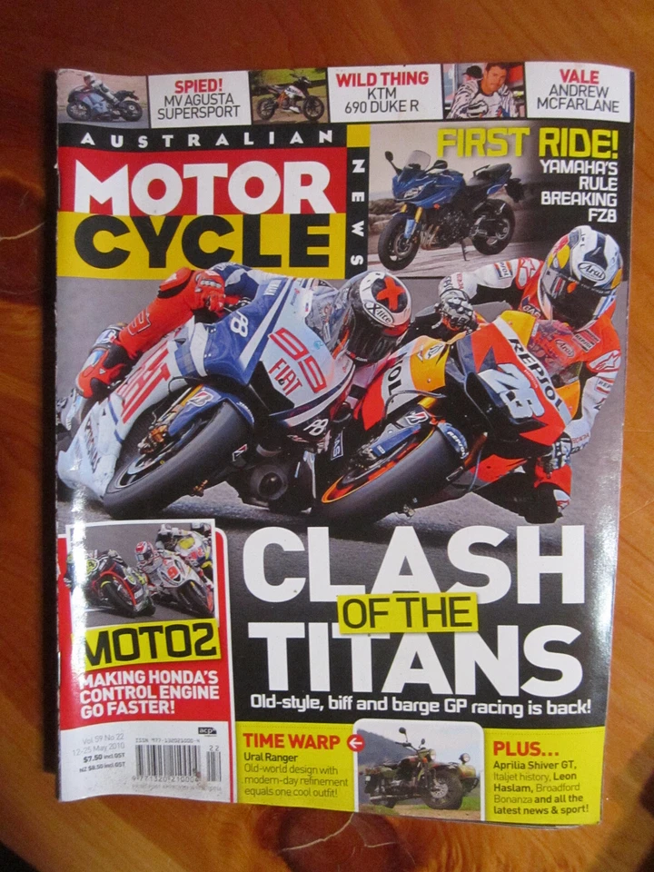 MAGAZINE AUSTRALIAN MOTOR CYCLE NEWS VOL 59 NO. 22 MAY 2010  MUST SEE - Image 1 of 1