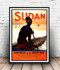 Sudan : Vintage Travel advertising , poster, Wall art, poster, reproduction.