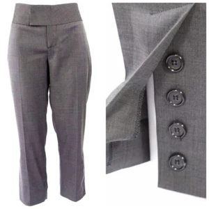 Alvin Valley Gray Crop Capri Pants 6 8 - Picture 1 of 4