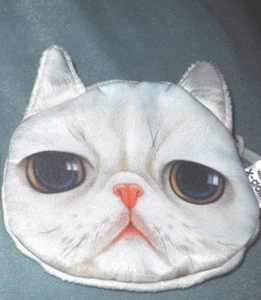 Konvolut 3 Münzgeldbörsen mit Katzengesicht, alle verschieden. Tolles Geschenk.  KOSTENLOSER VERSAND - Bild 1 von 10