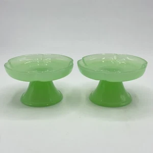2 Hearth and Hand Magnolia Jadeite Mini Cupcake Stand or Candle Holder 4”D - Picture 1 of 5