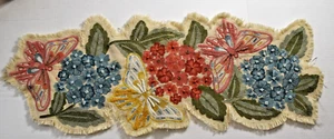Vintage Pier 1 One Tischläufer Kommode Schal verziert Perlen Schmetterling glitzernd - Bild 1 von 11