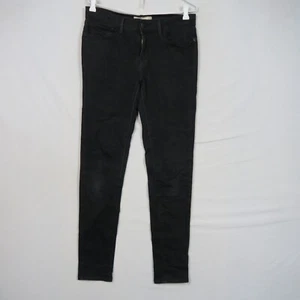 Levi's 710 Womens Jeans 30W 27L Black Super Skinny Stretch Slim Fit Denim - Picture 1 of 11