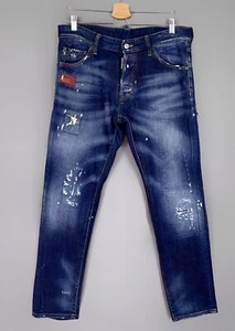 DSQUARED2 COOL GUY Disstresed Washed Designer Denim Jeans Washed Blue Size 48 - Picture 1 of 18