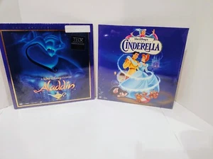 Walt Disney Aladdin Laserdisc CAV Letterbox Edition + Cinderella -Factory Sealed - Picture 1 of 10