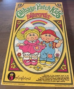 Vintage Cabbage Complete Patch Kids Colorforms Dress Up Set 1983 - Picture 1 of 3