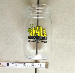 ADIDAS Snails Pace Mason Jar Beer Mug Pint Glass Snail's Running Club Shop Cup - Picture 1 of 4