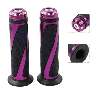 Lila Motorrad 7/8 "Handgriffe Lenker Gummi Gel Für Yamaha MX ATV Pit Dirt Bike - Bild 1 von 11