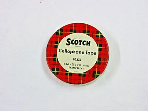 Vintage Scotch Cellophane Tape Tin No. 175 Tin #2212T EMPTY - Picture 1 of 3