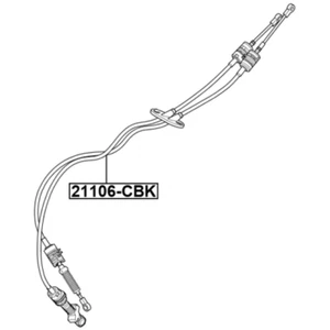 Change Selector Cables For Ford Fiesta MK5 1.25 1.3 1.4 5 Speed Manual FEBEST - Picture 1 of 3