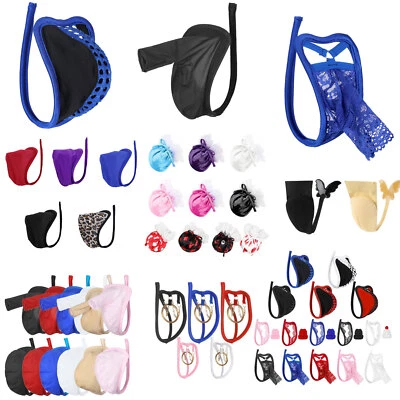 Herren C-String Tanga unsichtbar Penis Unterwäsche Höschen Beutel G-String Schlüpfer - Bild 1 von 3