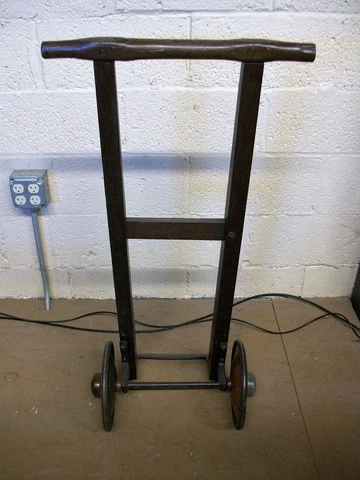 ANTIQUE WOOD OAK HAND TRUCK-COFFEE TRUCK-PEANUT TRUCK -SELLING OUT MAKE OFFER Cover