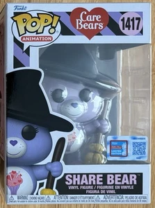 Funko Pop! Animation Care Bears 1417 2024 NYCC Condiviso Esclusivo Share Bear, Nuovo - Foto 1 di 6