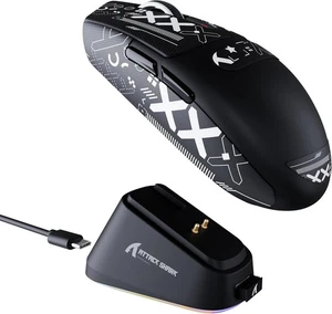 ATTACK SHARK G3PRO Gaming Mouse with Magnetic Charging Dock, PixArt PAW3311 - Afbeelding 1 van 2