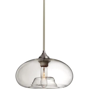 Besa Lighting 1TT-BANACL-SN Bana 1 Light Satin Nickel Stem Pendant Ceiling Light - Picture 1 of 2