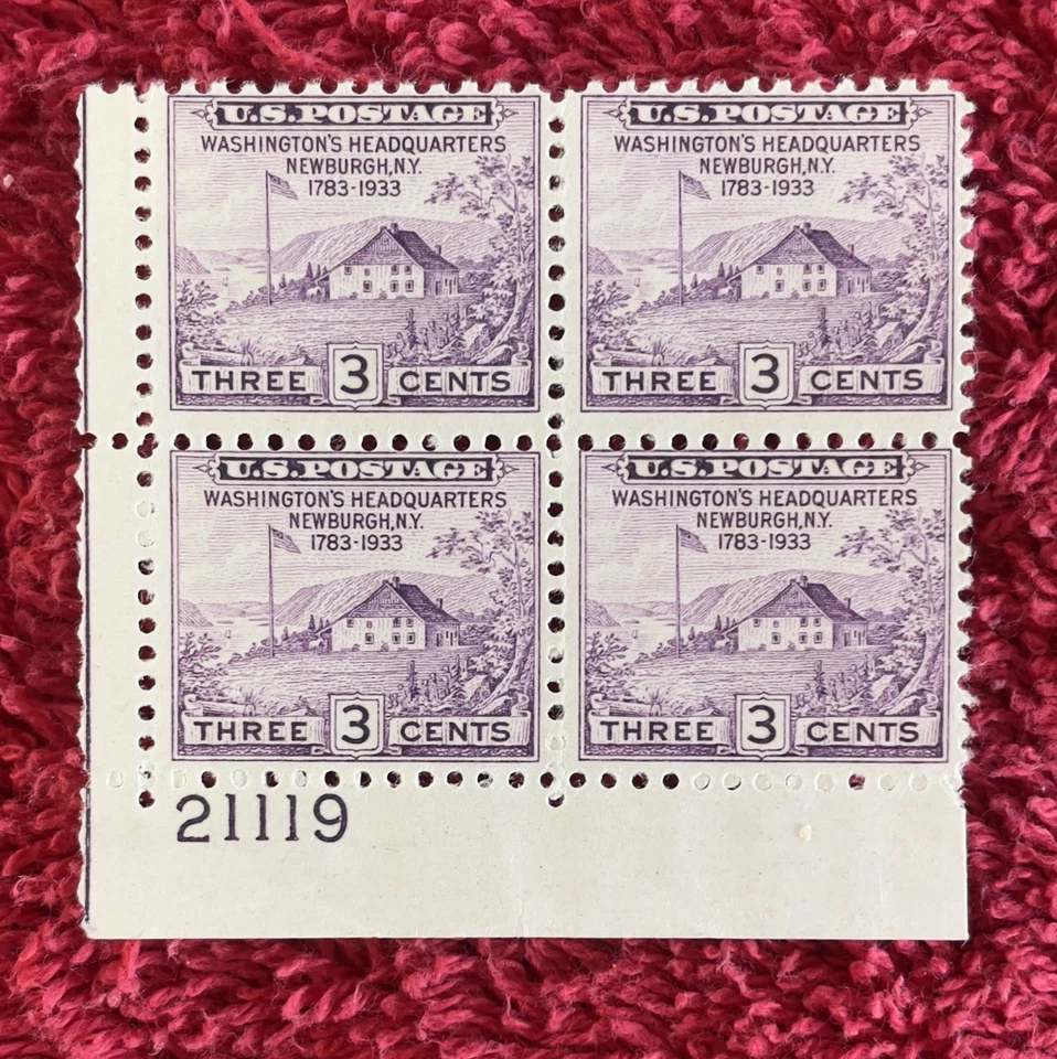 Scott #752, 3c Newburgh Special Printing, LL Pl#21119, NGAI, SCV$27.50 (R5-50) - Image 1 of 1