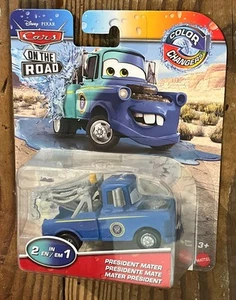 DISNEY PIXAR CARS COLOR CHANGER PRESIDENT MATER MOVIE FIGURE ON THE ROAD - Picture 1 of 4