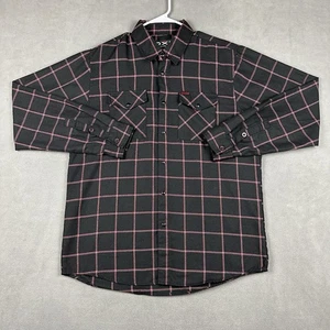 Dixxon DXF Flanellhemd Herren L The Gridlock Pearl Snap schwarz kariert langarm - Bild 1 von 12