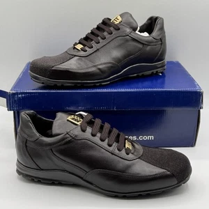 NEW David Eden Sport Mens Stingray & Calf Leather Shoes Black SZ 9 - Picture 1 of 12